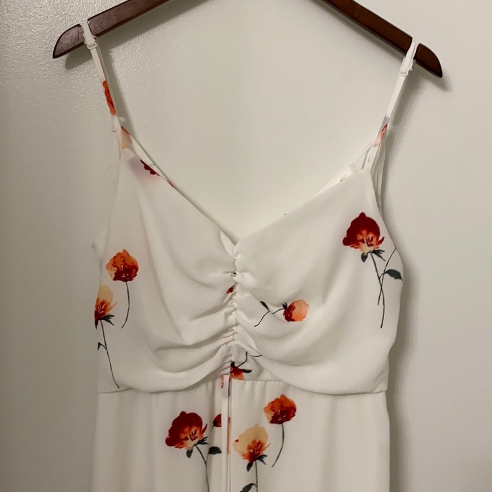 White flower midi dress Nordstrom